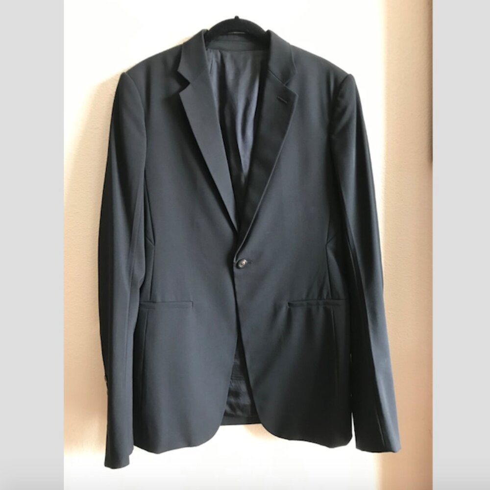 Rick Owens Classic Black ZL Fabric Blazer - SZ IT50/US40